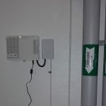 Bild på fiberkoppling i en källare